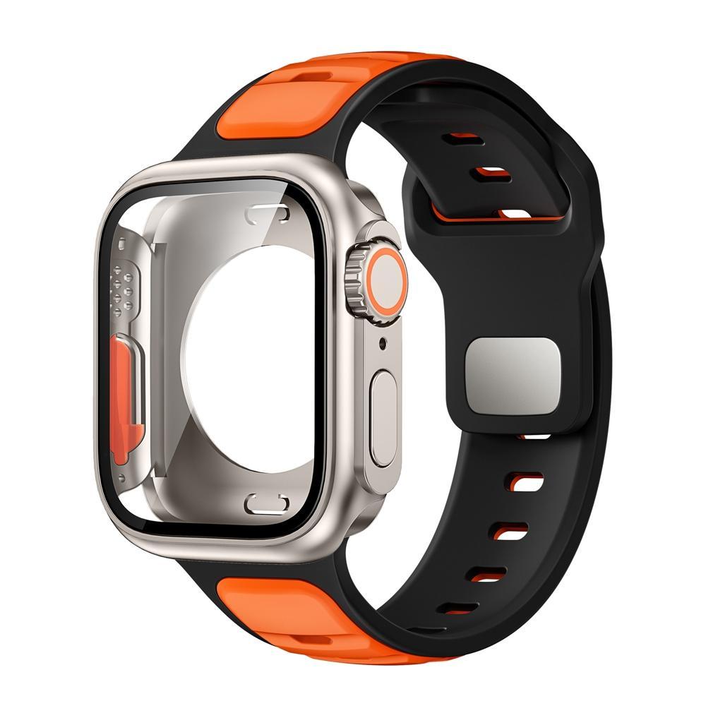 Silicone Band +Case for Apple Watch S11 46mm S10 SE3 44mm 45mm iWatch Series 10 9 8 7 6 5 4 Make Watch Upgrade Change To Ultra3/