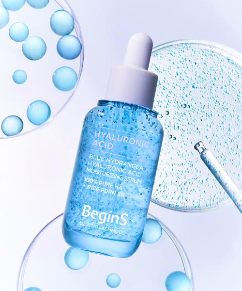 Begins by Jung Saem Mool Blue Hydrangea Hyaluronic Acid Hydration Serum Duo 30ml+30ml (with 3 Serum Mini Kit)