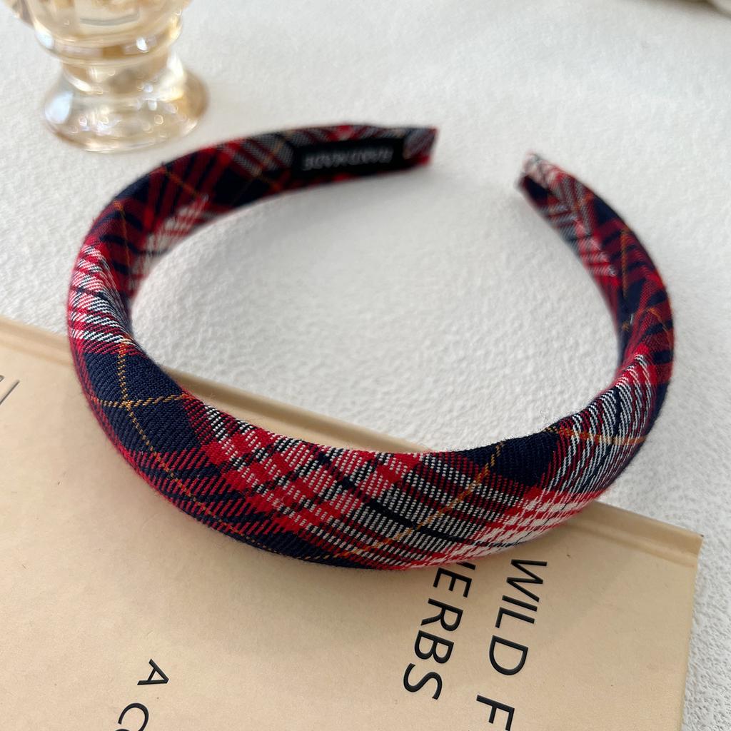 3 Cm Autumn Winter Woolen Plaid Sponge Padded Hairband Headband Adult Hair Accessories Hair Jewley