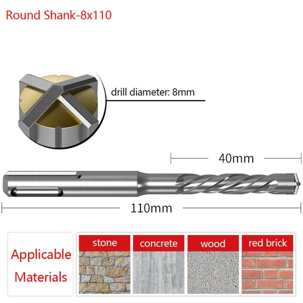 Pro cihlové bloky Křížový vrták Vrták do betonu Pro stavbu Délka 110 mm