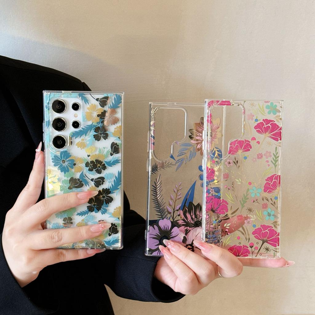 Suitable for Samsung S25 Ultra Flower Mobile Case S24uIMD Double Cover S23 Anti fall A56 Case A26