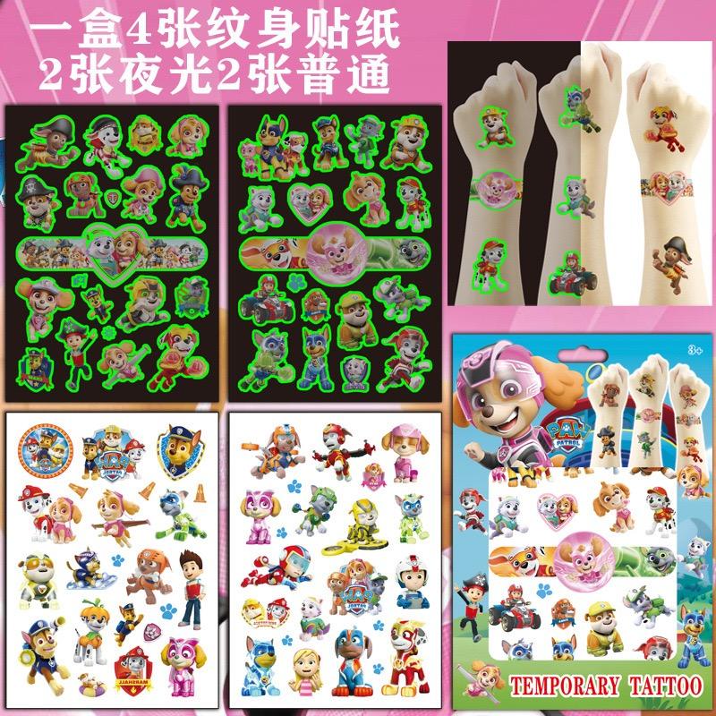 Paw Patrol Child Temporary Tattoo Stickers PAW Patrol Luminous Tattoo Stickers Paw Sticker Award Stickers Periphery Party Favors