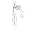 Trendy Korean Inspired Leather Tassels Bows Hanging Ornament Phone Charm Bag Accessories Key Holder for Stylish Women