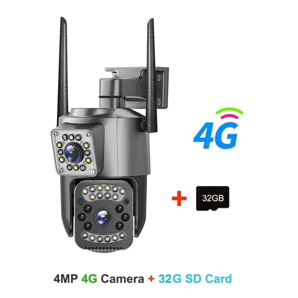 Wireless WIFI/4G Remote Waterproof Camera, Outdoor Home Intelligent High-definition Monitoring Camera, Dual Screen Monitor