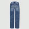 European and American Street Versatile Casual Mid Waist Washed Straight Leg Jeans Women's Clothing