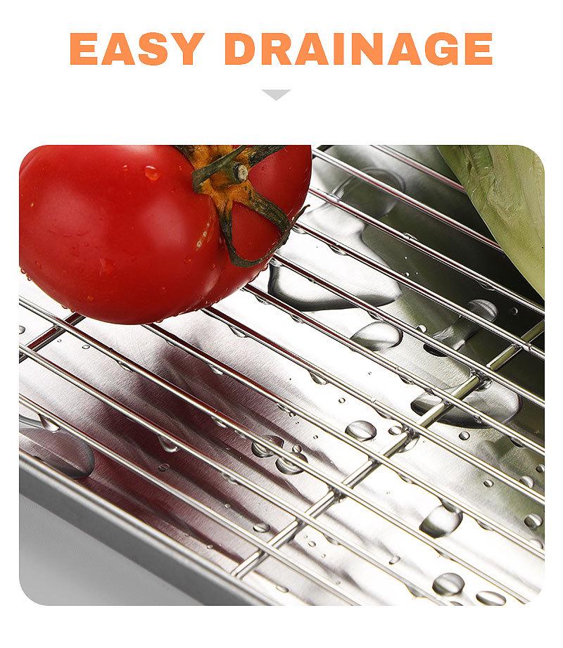 Stainless Steel Flat Tray & Mesh Pan for Roasting, Frying, BBQ & Oil Draining