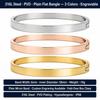 Personalized Female Jewellery  Custom Stainless Steel 18K Gold Plated Love Bangles Bracelets for Women
