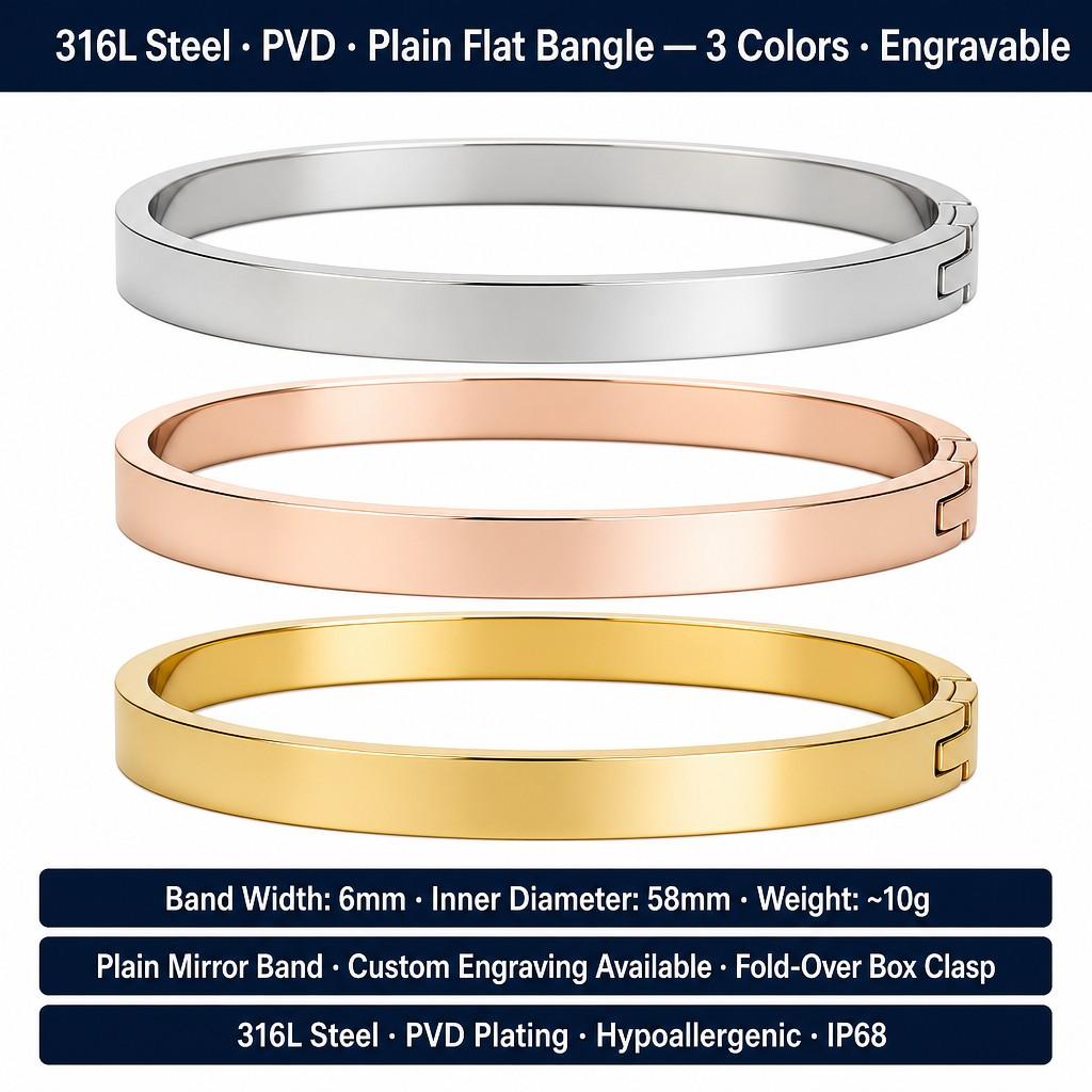 Personalized Female Jewellery Custom Stainless Steel 18K Gold Plated Love Bangles Bracelets for Women