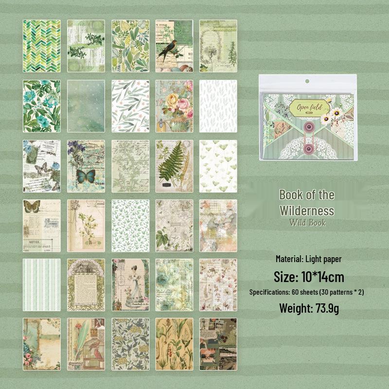Yuxian Papier: Vergangene Erinnerungen Retro Reißbares Journal & DIY Wandcollage-Basis