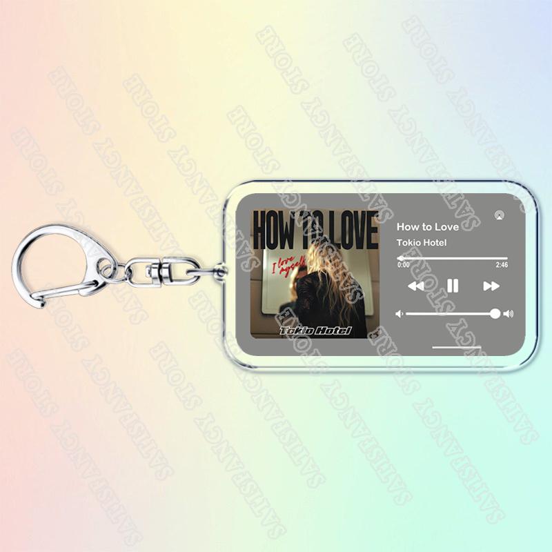 Portachiavi Musicali Tokio Hotel per Donne Accessori Borsa Automatico Schrei Monsoon Tom Bill Kaulitz Canzoni Portachiavi Gioielli Regali per Fan