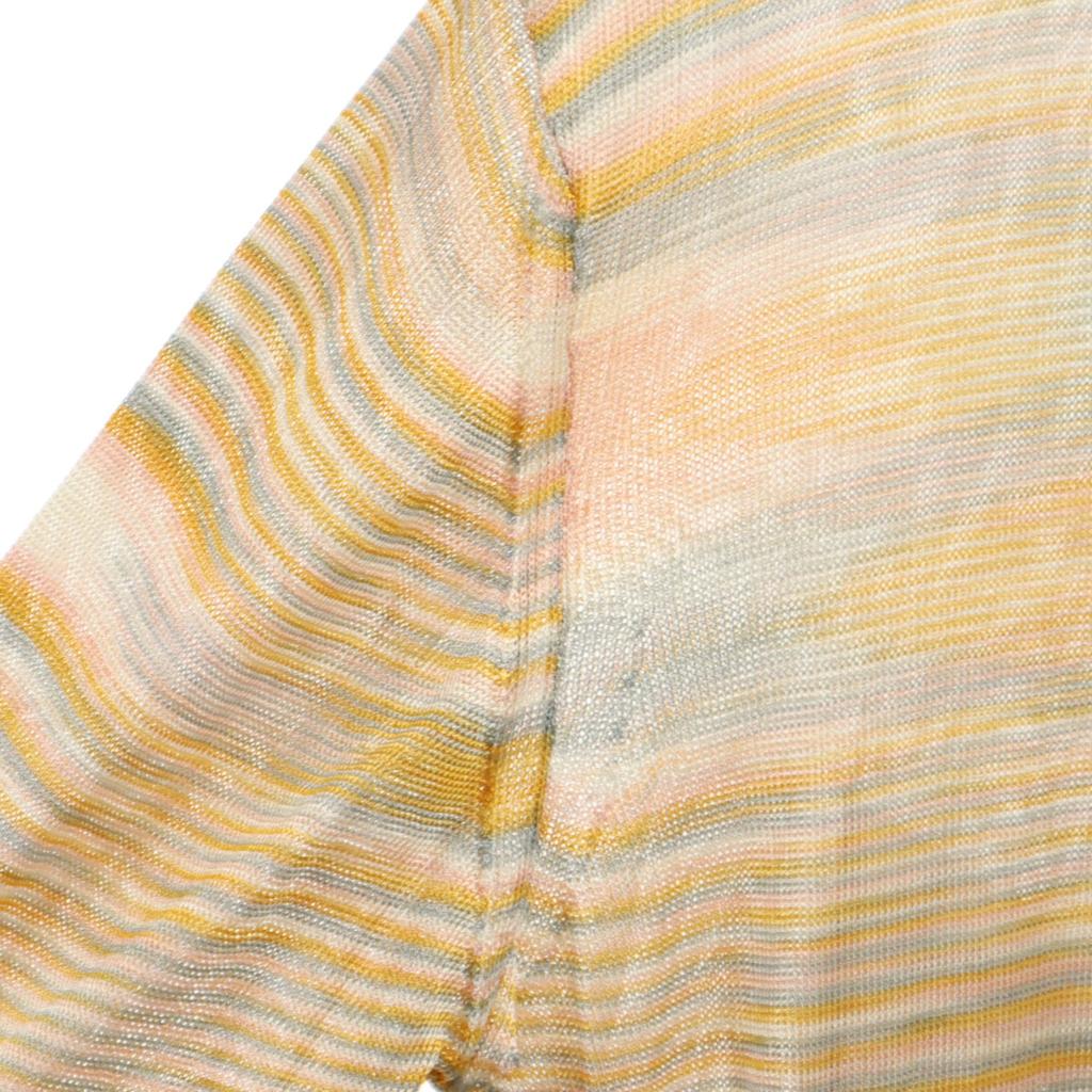 Missoni Hergestellt in Italien Strick-Cardigan mit langen Ärmeln 40 Beige Damen Gebraucht