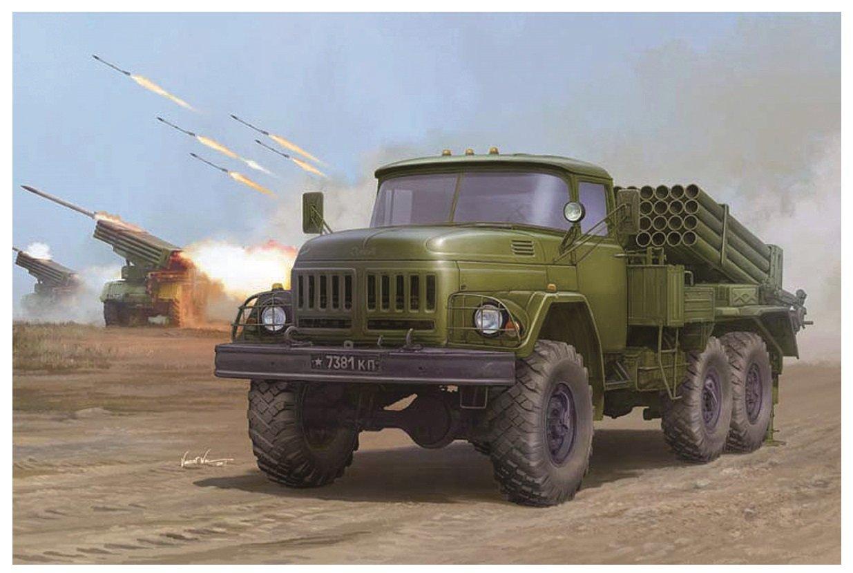 Trumpeter 1/35 Советская Армия 9П138 Град-1 Грузовик Зил-131 Пластиковая Модель 01032