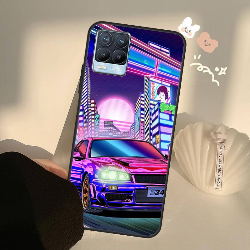 JDM Tokyo Drift Sportwagen Für Realme 8 9 Pro Plus GT Neo 2 GT Master 9i 8i Handyhülle Für OnePlus 9 10 Pro 9R Nord2