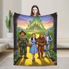 Wizards of Ozs Movie Blanket Fleece Cowardly Dorothy Tin Toto Lightweight Thin Throw Blankets for Bed Bedspread