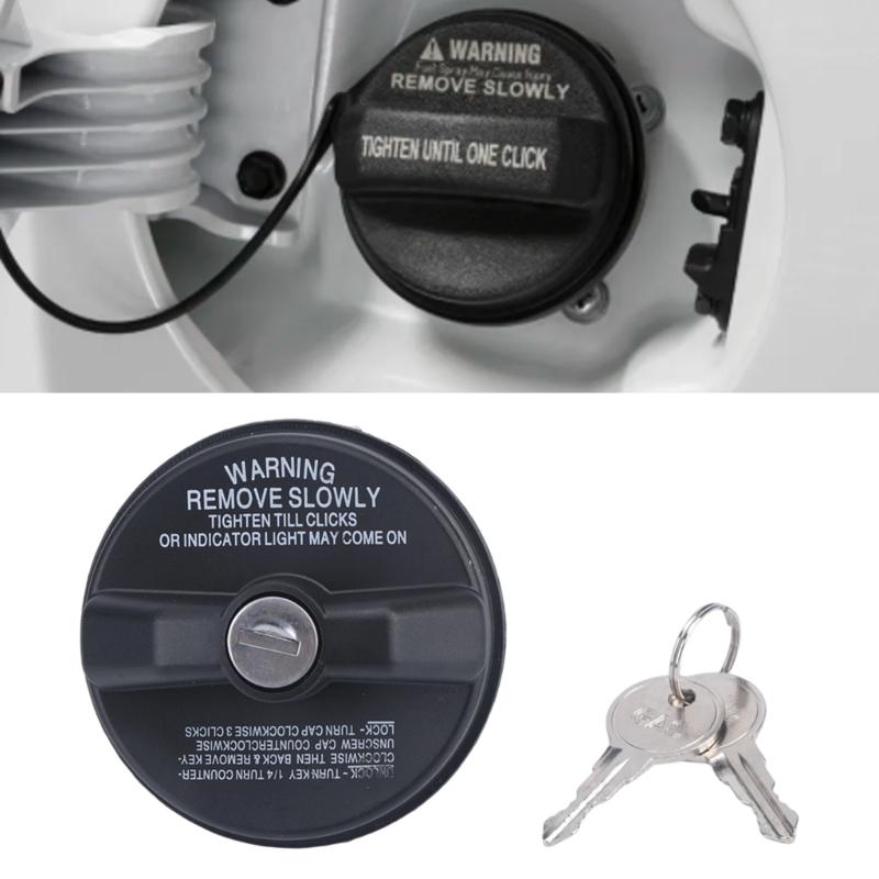 Black Locking Fuel Cap with 2 Keys, 12495845 Fuel Tank Cover with Seal Edge for Daily Driving, Routine Vehicle Use, and Regular Road Care Needs
