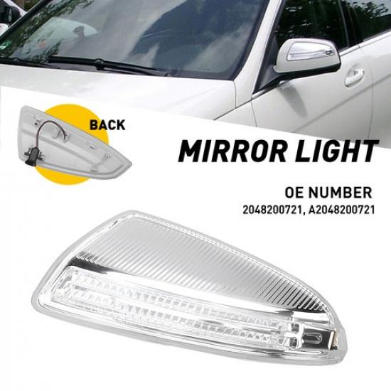 For Mercedes C250 C350 C300 W204 ML Left Door Mirror Turn Signal Yellow Light