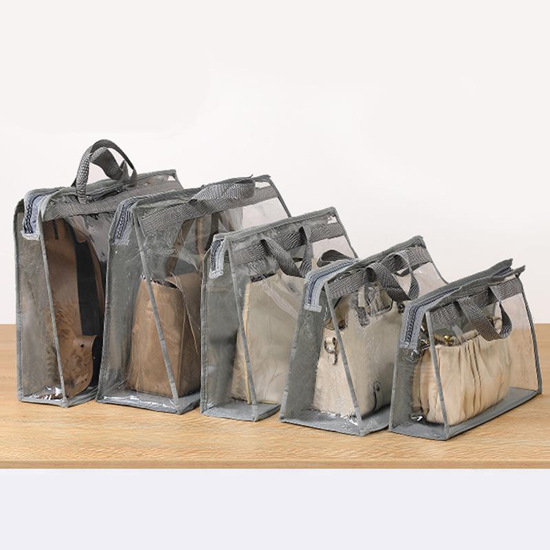1Pcs Home Wardrobe Leather Bags Dust Bag Multifunctional Transparent Moisture-Proof Bag Breathable Hanging Protective Bag
