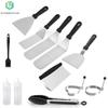 Stainless Steel BBQ Tool Set - Outdoor Grill & Teppanyaki Spatulas