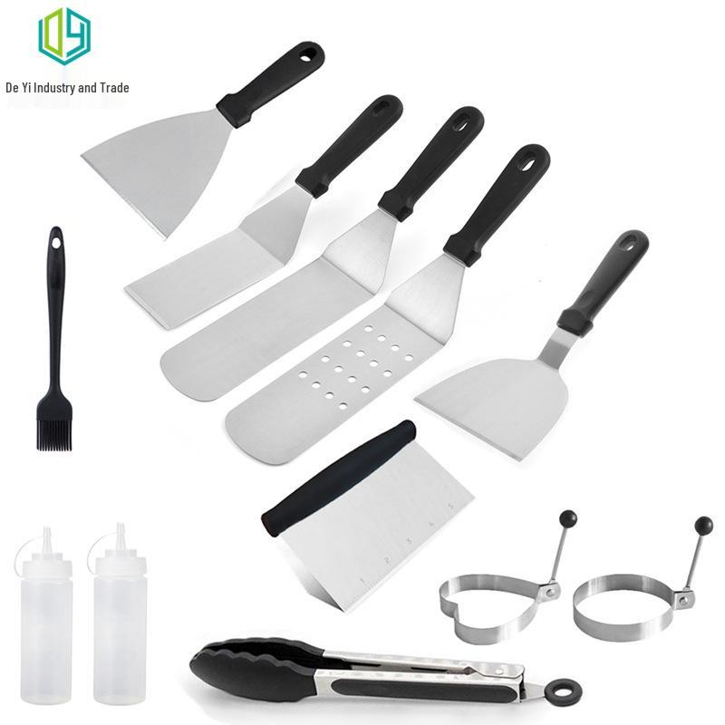 Stainless Steel BBQ Tool Set - Outdoor Grill & Teppanyaki Spatulas