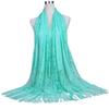 Women Chiffon Prayer Shawl Solid Color Versatile Turban Beach Towel