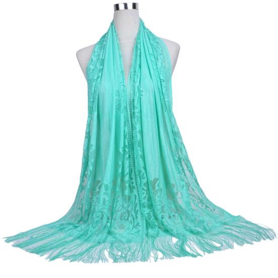 Women Chiffon Prayer Shawl Solid Color Versatile Turban Beach Towel