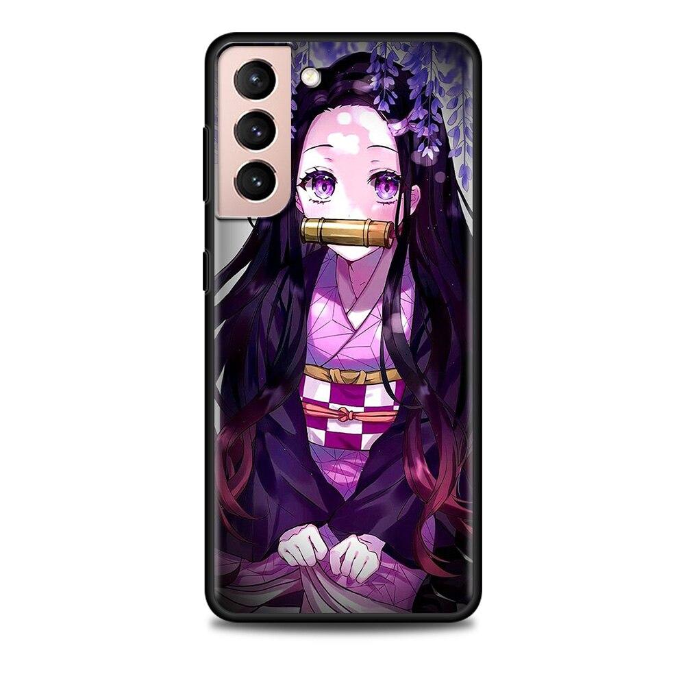 Shell For Samsung Galaxy S22 S21 S20 Ultra FE S22 S21 S20 S10 S9 S8 Plus 4G 5G S10e S7 Edge Cartoon Demon Slayer Tomioka Giyuu