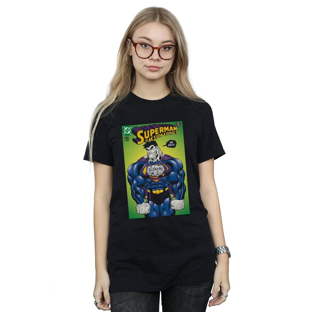 DC Comics Womens/Ladies Superman Bizarro Action Comics 785 Cover Cotton Boyfriend T-Shirt