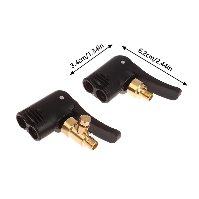 2-in-1 Deflated Schrader/Presta Valve Adapter Portable Tire Air Pump Nozzle Hose Tire Inflator Chuck Inflatable Pump Connector