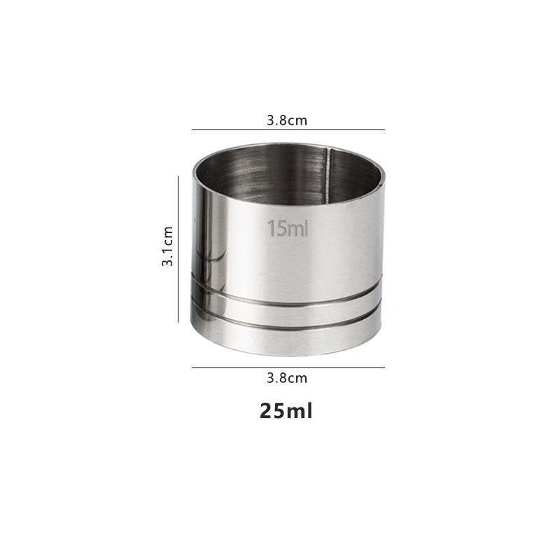 25/35/50Ml Stainless Steel Measuring Cup Cylindrical Cocktail Ounce Jigger Wine Drink Measurer Bartending Bottle Bar Accessory