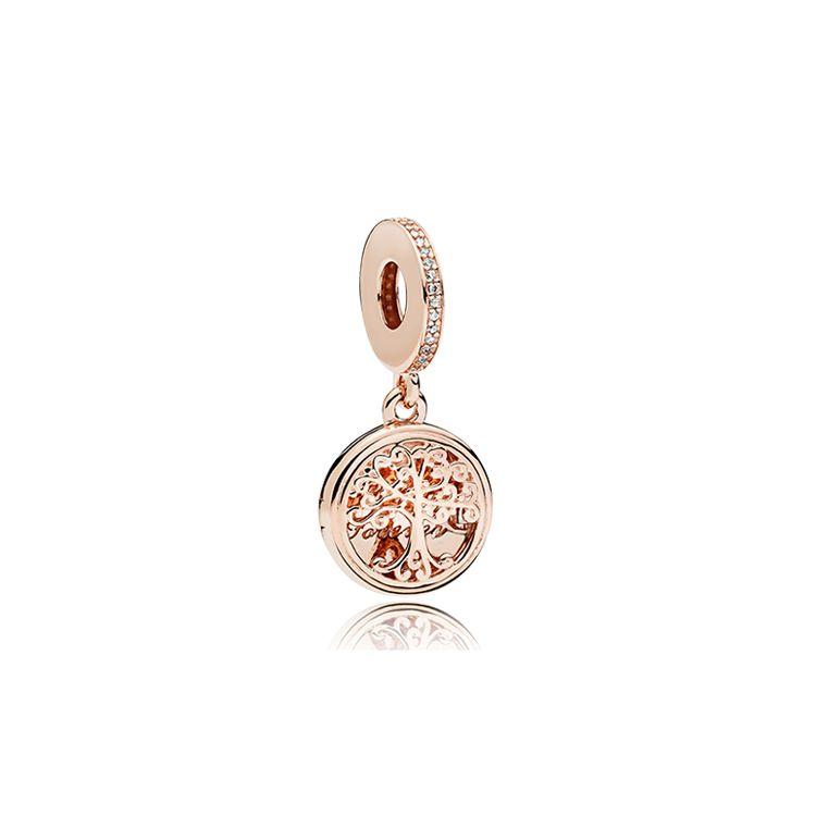 Pandora Rose Gold Family Heritage Charm Women Charm 781988CZ Rose Gold,F