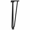 Vidaxl Nogi Do Stołu Hairpin, 4 Szt., Czarne, 42 Cm, Lita Stal