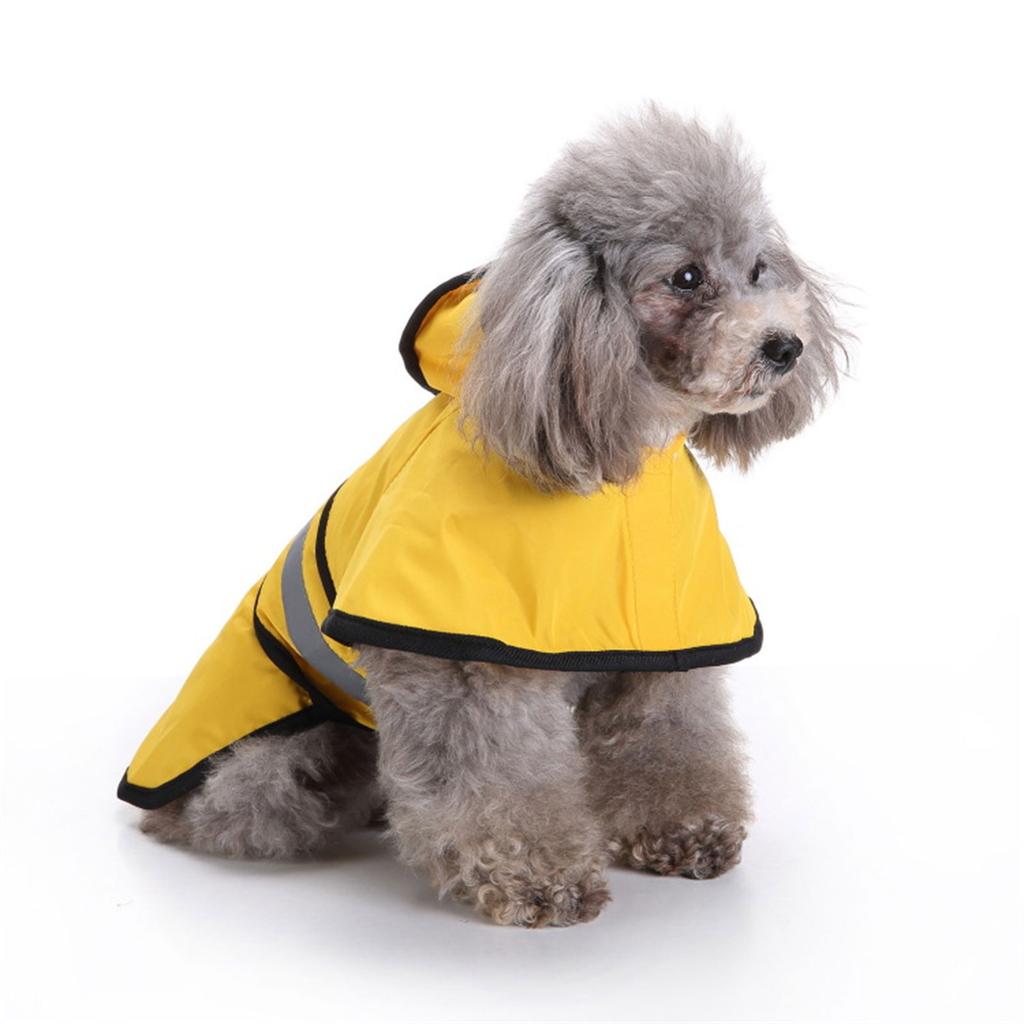 Lightweight Waterproof Rainwear Small To Large Dogs and Puppies Ponchos Hood Reflective Strip Rainwear with Hood