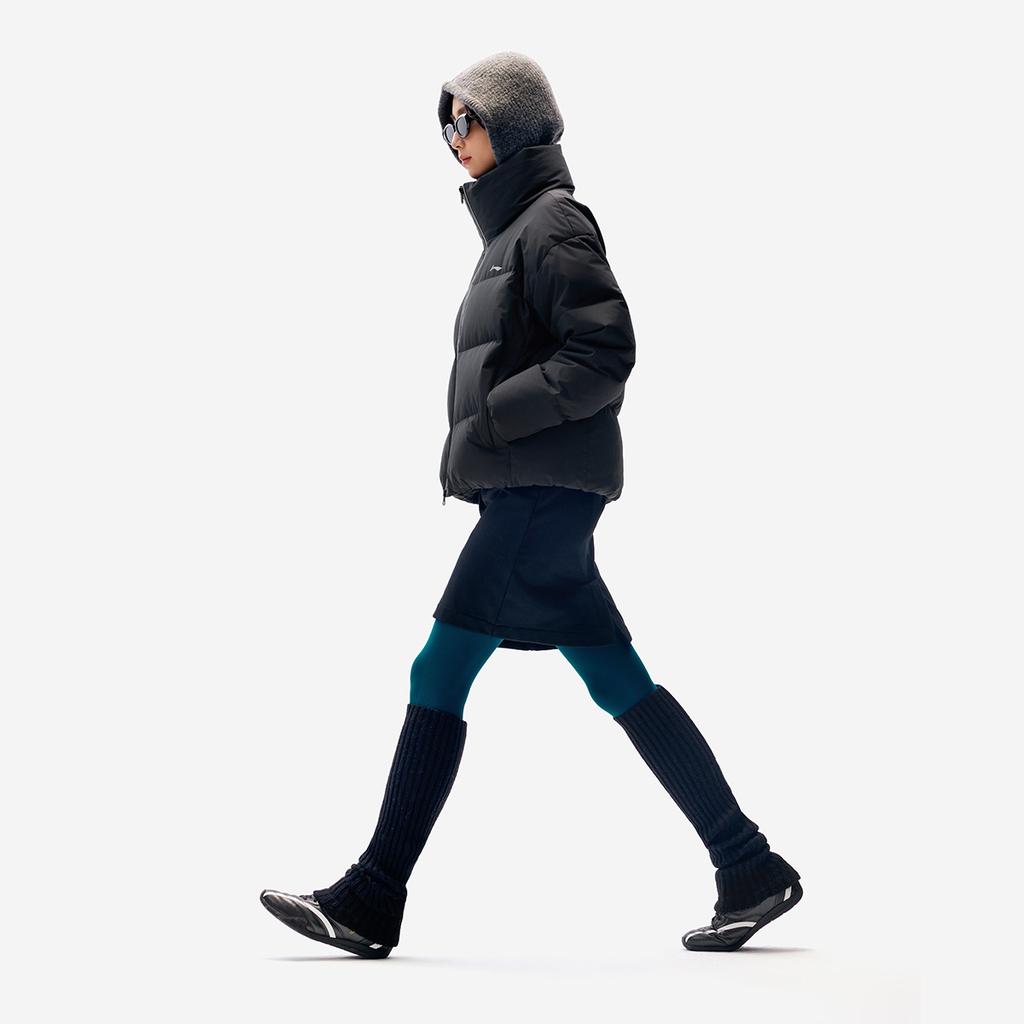 Li Ning Fitness Series Windproof Water-Repellent Stand Collar Logo Down Jacket Women Jacket AYMV396-2