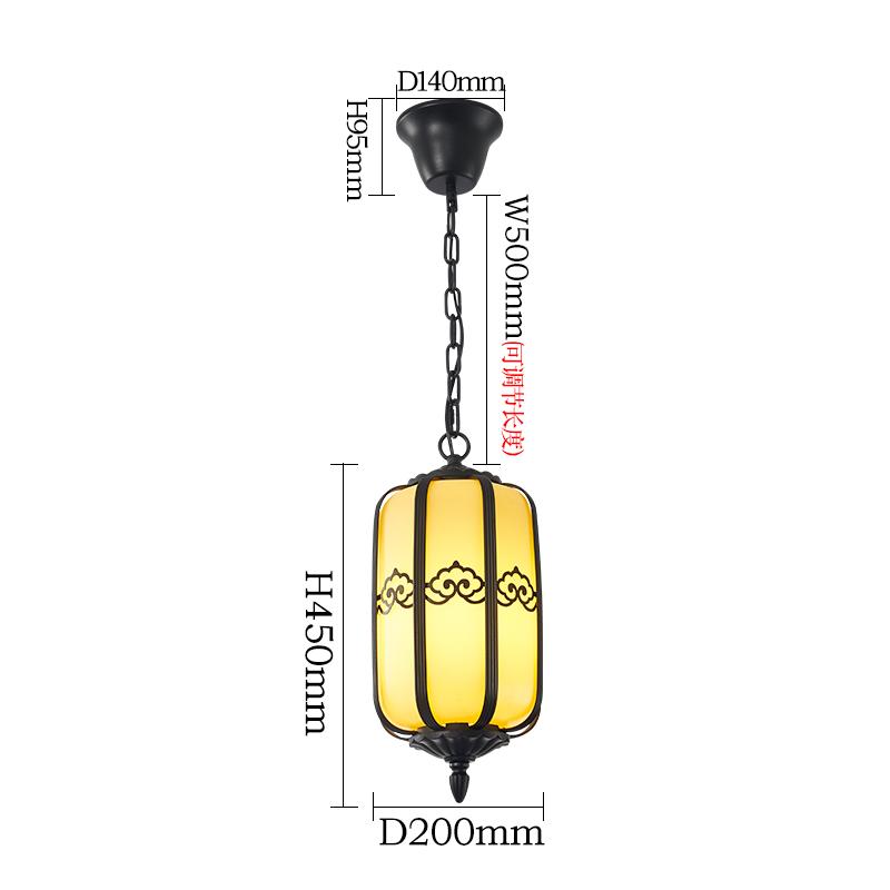 

Новая уличная люстра в китайском стиле, светодиодная водонепроницаемая, для террасы, коридора, прохода, подвесная лампа, люстра для балкона, павильона GB E27 lamp holder