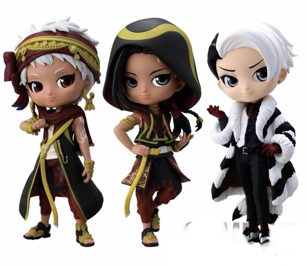 Twisted Wonderland Q Posket Petit Figure Scarabia Divis Set Karim Jamil Viper Divis Crewel Al-Azeem