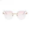 Women Men  Trendy Reading Glasses Anti-blue Light Eyeglasses Unisex Women Retro Rimless Eyewear