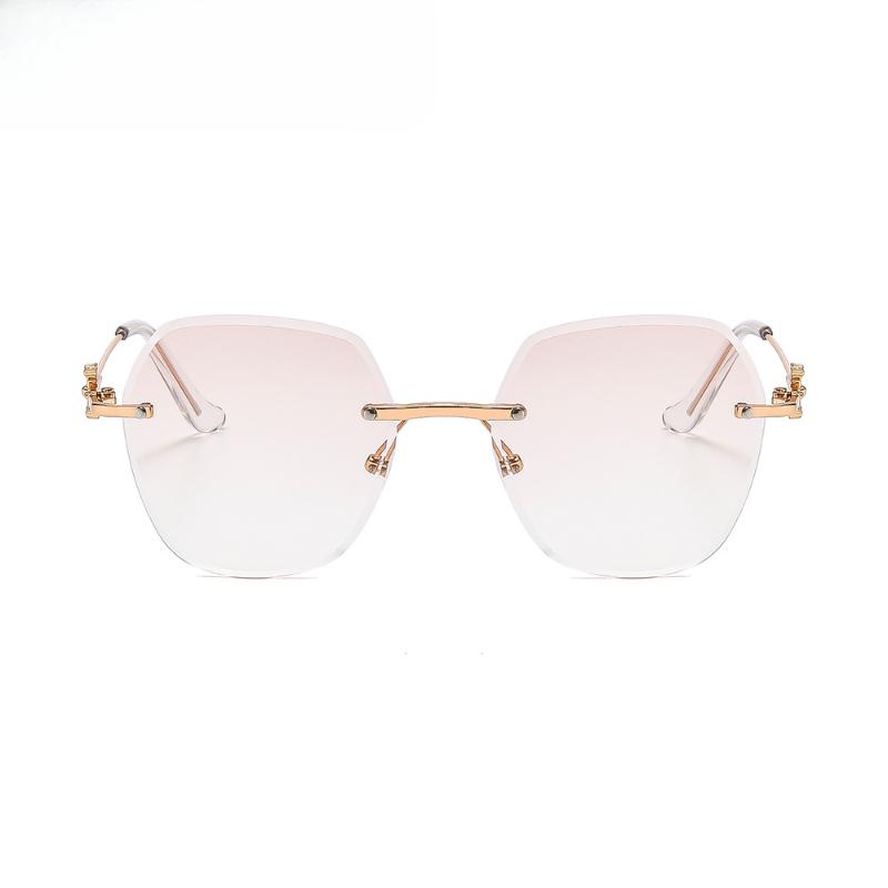 Women Men  Trendy Reading Glasses Anti-blue Light Eyeglasses Unisex Women Retro Rimless Eyewear