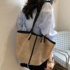 Bestseller Nuovi Colori Blocchi Borsa Tessuta Monospalla Grande Capacità Borsa a Mano Estiva Vacanze Viaggio Boemia Borse a Spalla in Paglia