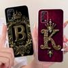 For Realme 7 5G Case Luxury Initial Letters Crown Soft Silicone Clear TPU Back Cover For Realme Narzo 30 Pro V5 Q2 5G Phone Case