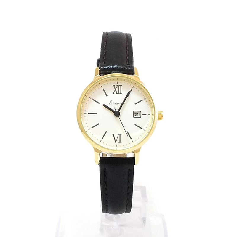 

[Follow] watch lamp Simple belt with date H03419A-1 BK ladies black