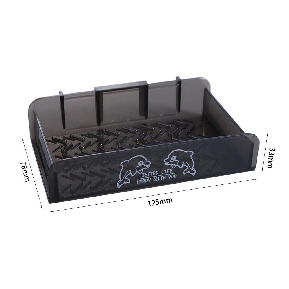 Self Adhesive Soap Rack No Drilling Soap Storage Tray Portable Soap Dish Holder  Counter Top