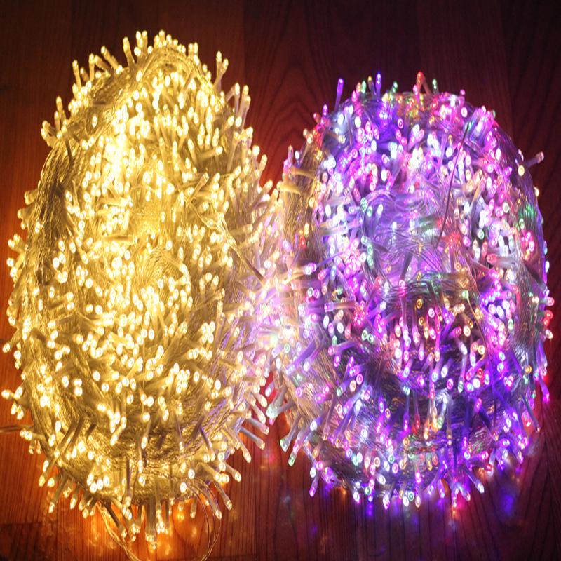 

Светодиодные гирлянды: Батарейная и USB Гирлянда Звездное небо для Рождества и уличного декора 30m 300 LEDs 220V Plug Flat