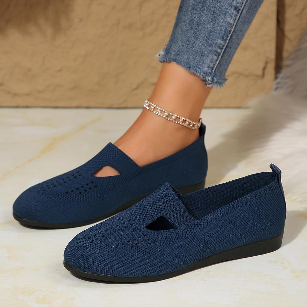 Pantofi de Mamă de Vară la Modă și Respirabili, Tip Plasă, Ușori, Slip-on, Plat, Casual, Anti-alunecare, Sport, Vulcanizați pentru Femei