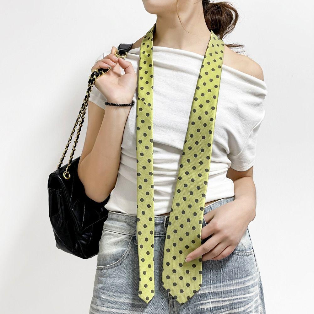Casual Korean Leopard Print Necktie Wave Point Long JK Uniform Necktie Sweet Retro Belt Accessories Daily