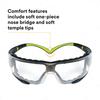 3M SecureFit Safety Clear with Glasses, Lens, Gasket, SF401AF-FM [Used]