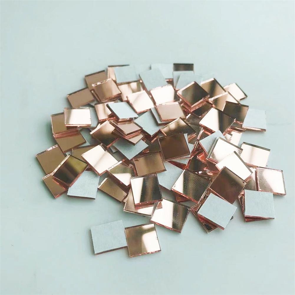 Mirror Stickers 1.2mm 100PCS 10x10mm Disco Ball Glass