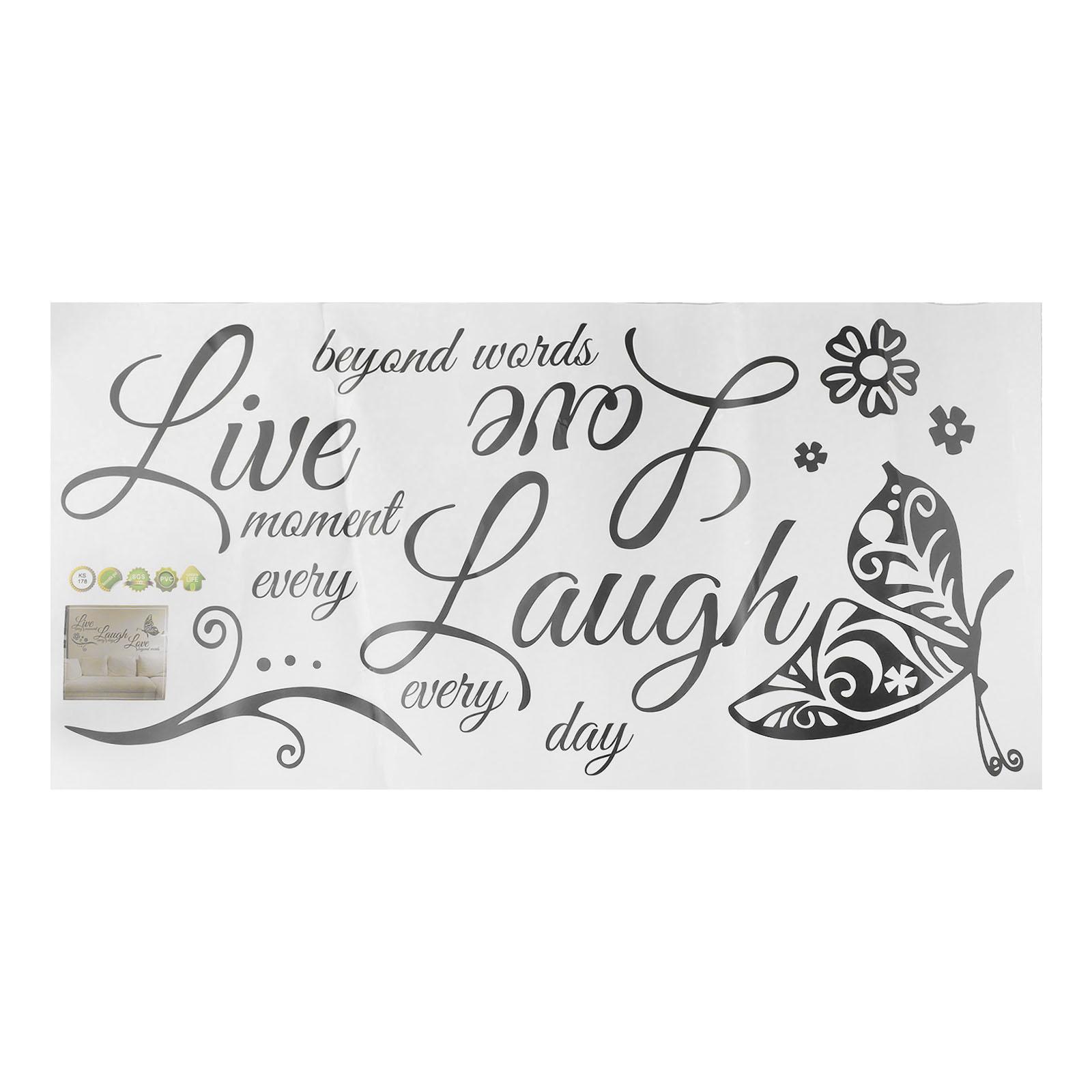 

Butterfly Wall Art Stickers Modern Live Laugh Love Quotes Decals Vinyls Stickers Living Decoration For Home Living Room
