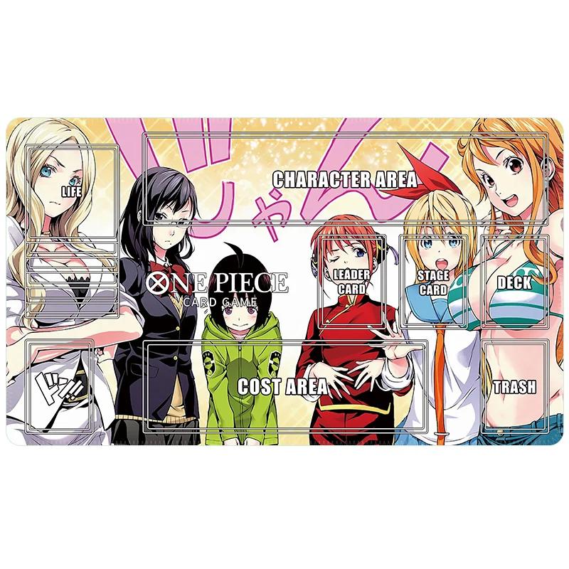 Minimalist Black One Piece TCG Playmat NonSlip Large Card Game Desk Mat Waterproof Gaming Keyboard Pad