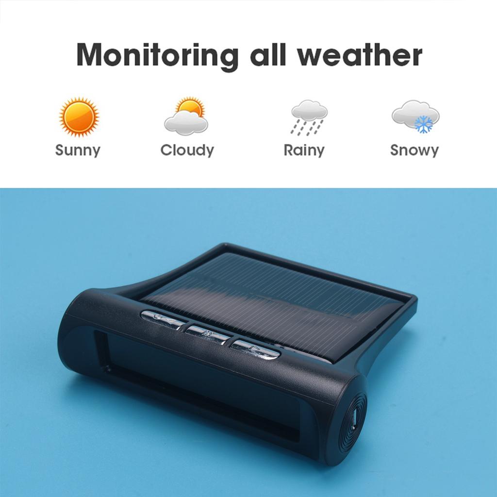 A62E-Car Solar Digital Clock With LCD Time Date In-Car Temperature Display For Outdoor Personal Car Part Decoration