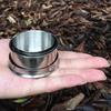 250Ml Stainless Steel Folding Cup Outdoor Travel Camping Portable Collapsible Water Cups With Keychain Retractable Teacups